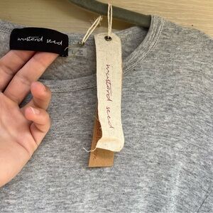 Mustard Seed Light Heather Gray Crew Tee